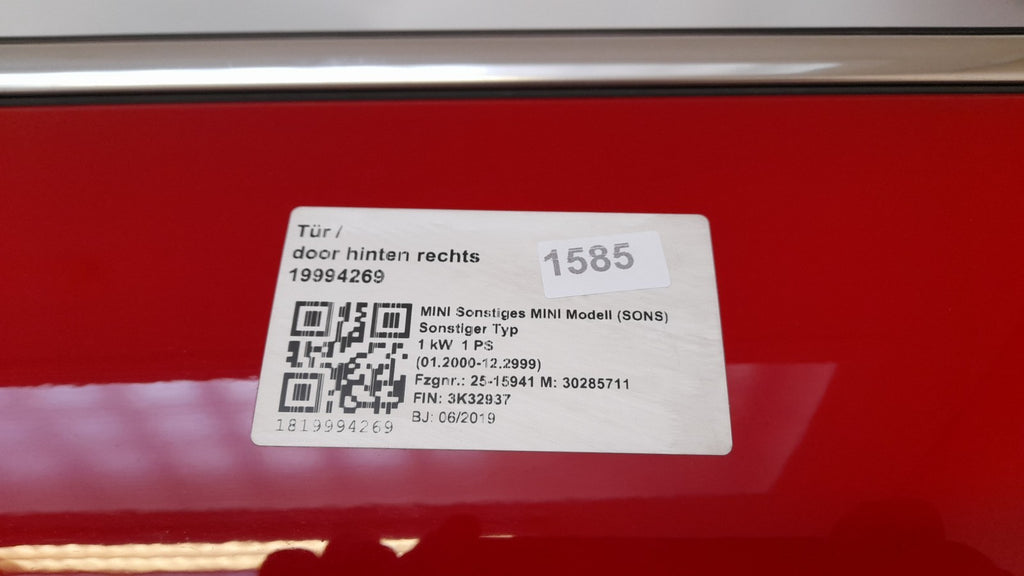Original MINI F60 Countryman Tür hinten rechts 7438598 chili-red, right door