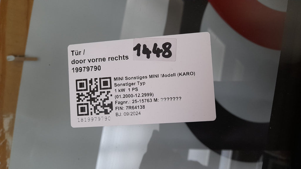 Original MINI Countryman U25 Tür vorne rechts 41539634500 front right door