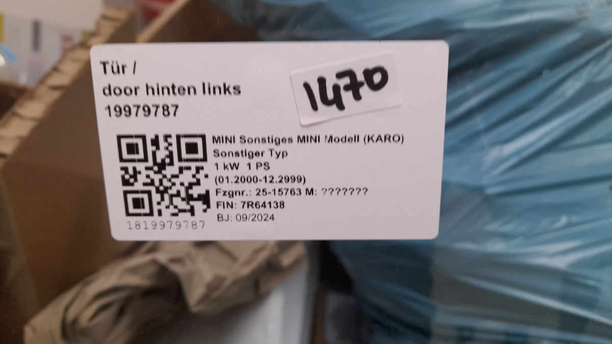 Original MINI Countryman U25 Tür hinten links 41529634501 rear left door