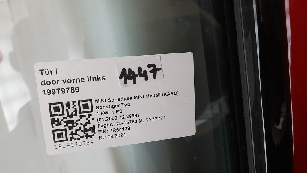 Original MINI Countryman U25 Tür vorne links 41539634499 front left door