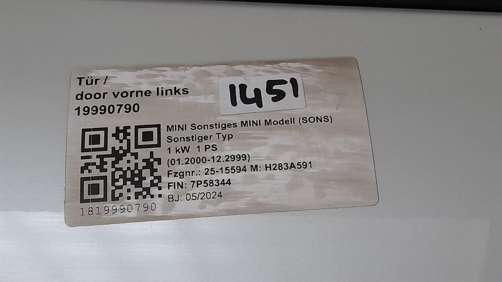 Original MINI Countryman U25 Tür vorne links 41539634499 front left door