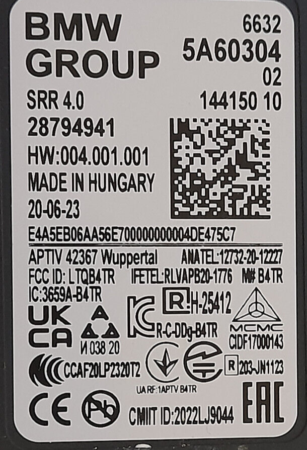 Original U06 U11 U12 G60 G70 i20 F95 G05 G06 G07 G09 Radarsensor 5A60304