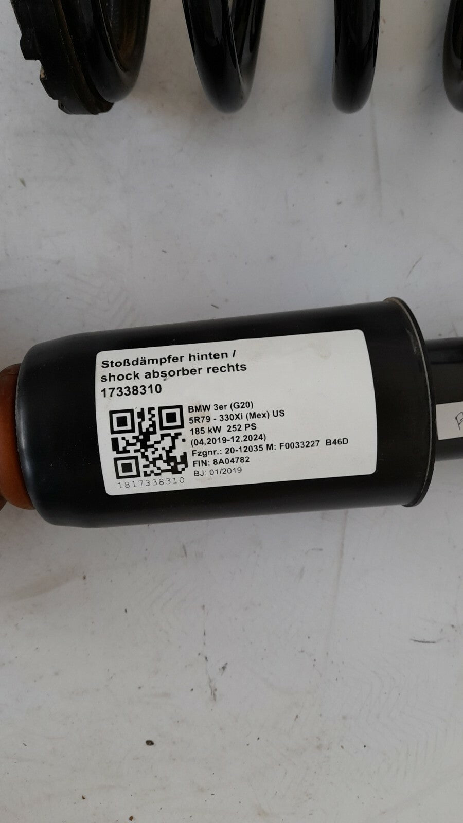 Original BMW 3er G20 G21 Federbein Stoßdämpfer hinten 6889267 shock absorber