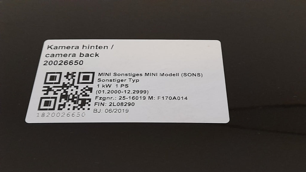 Original MINI F56 Heckklappe mit Kamera white-silver metallic 41007320545