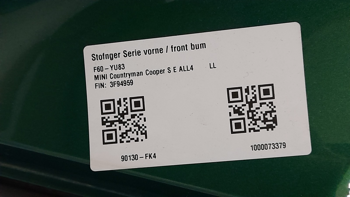 Original MINI Countryman Cooper S E ALL4 F60 Stoßstange vorne Serie C3B