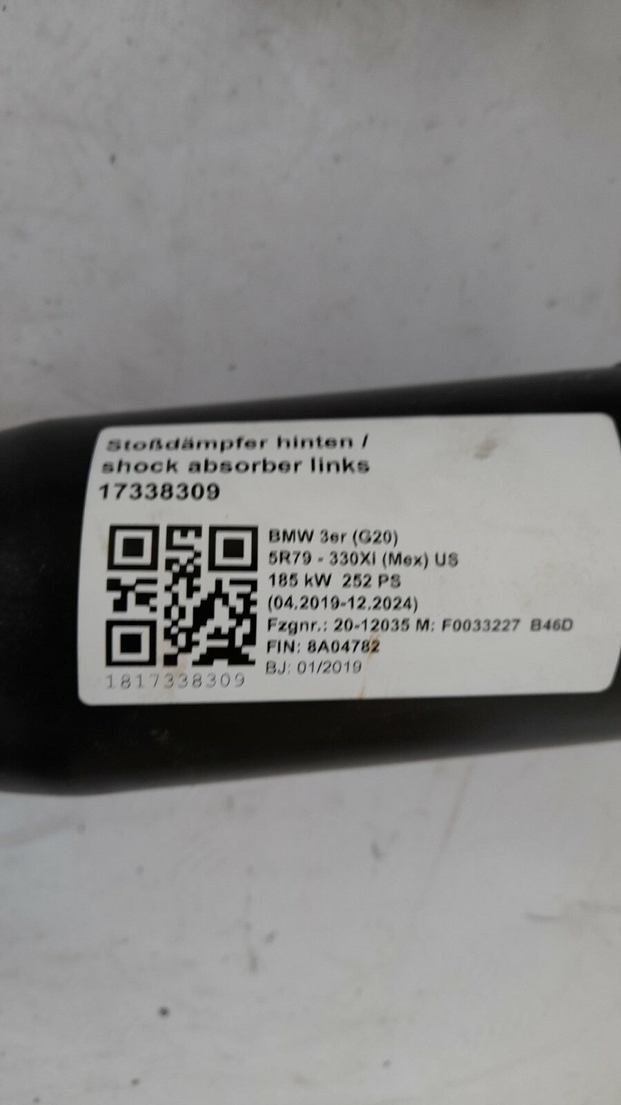 Original BMW 3er G20 G21 Federbein Stoßdämpfer hinten 6889267 shock absorber