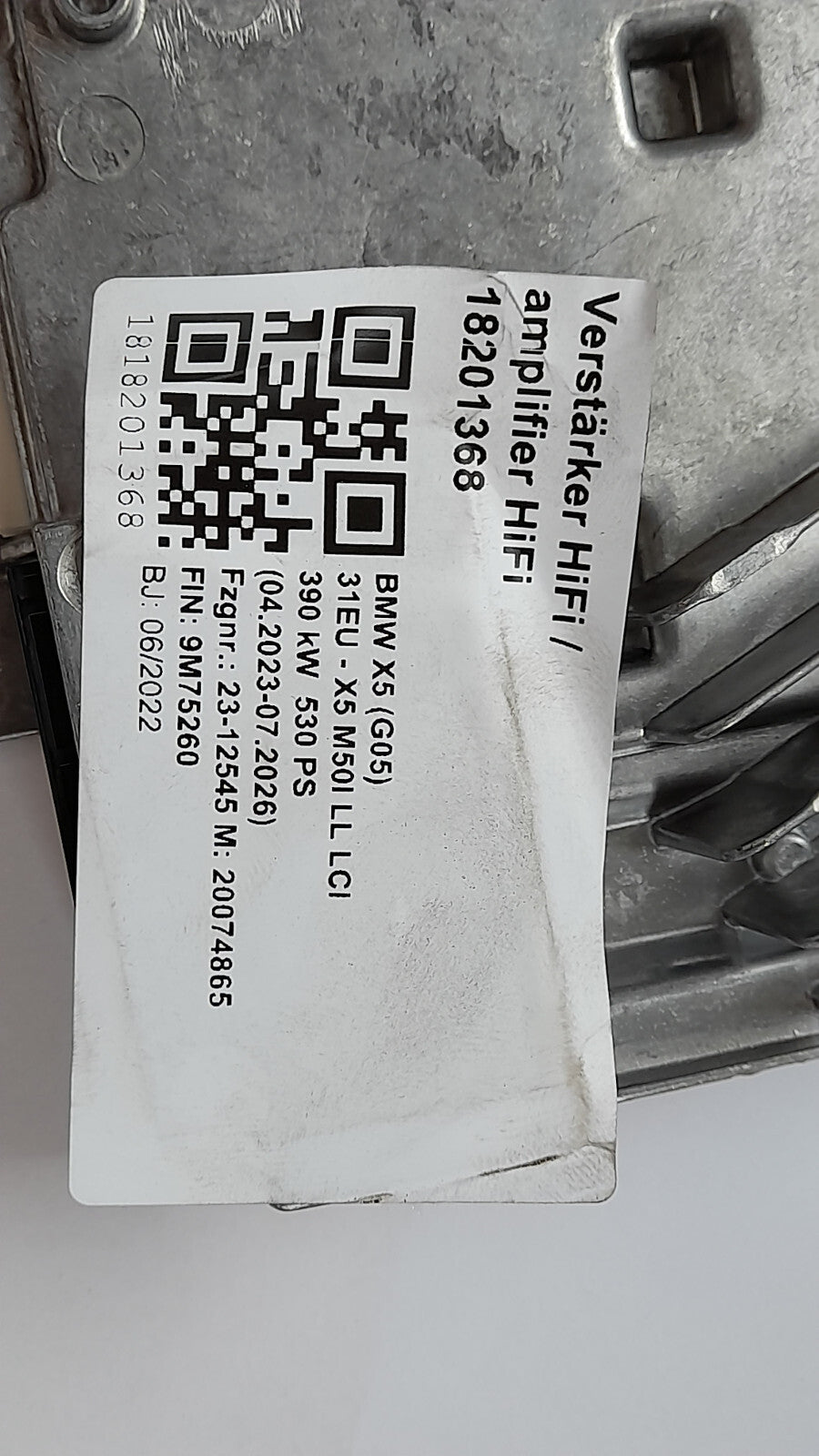 Original BMW X5 G05 RAM BASIS Verstärker Amplifier HiFi HARMAN 5A605A0 01