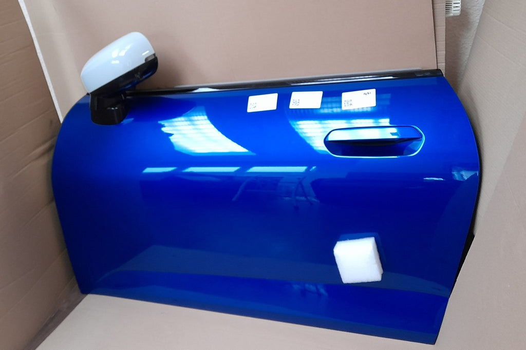 Original MINI Cooper J01 Vordertür links 41009650276 Blazing Blue mit Kamera