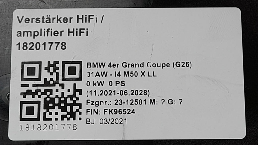 Original BMW G26 4er Verstärker HARMAN HV5A2AE4401 2er 3er 4er 5er 8er X3 X5