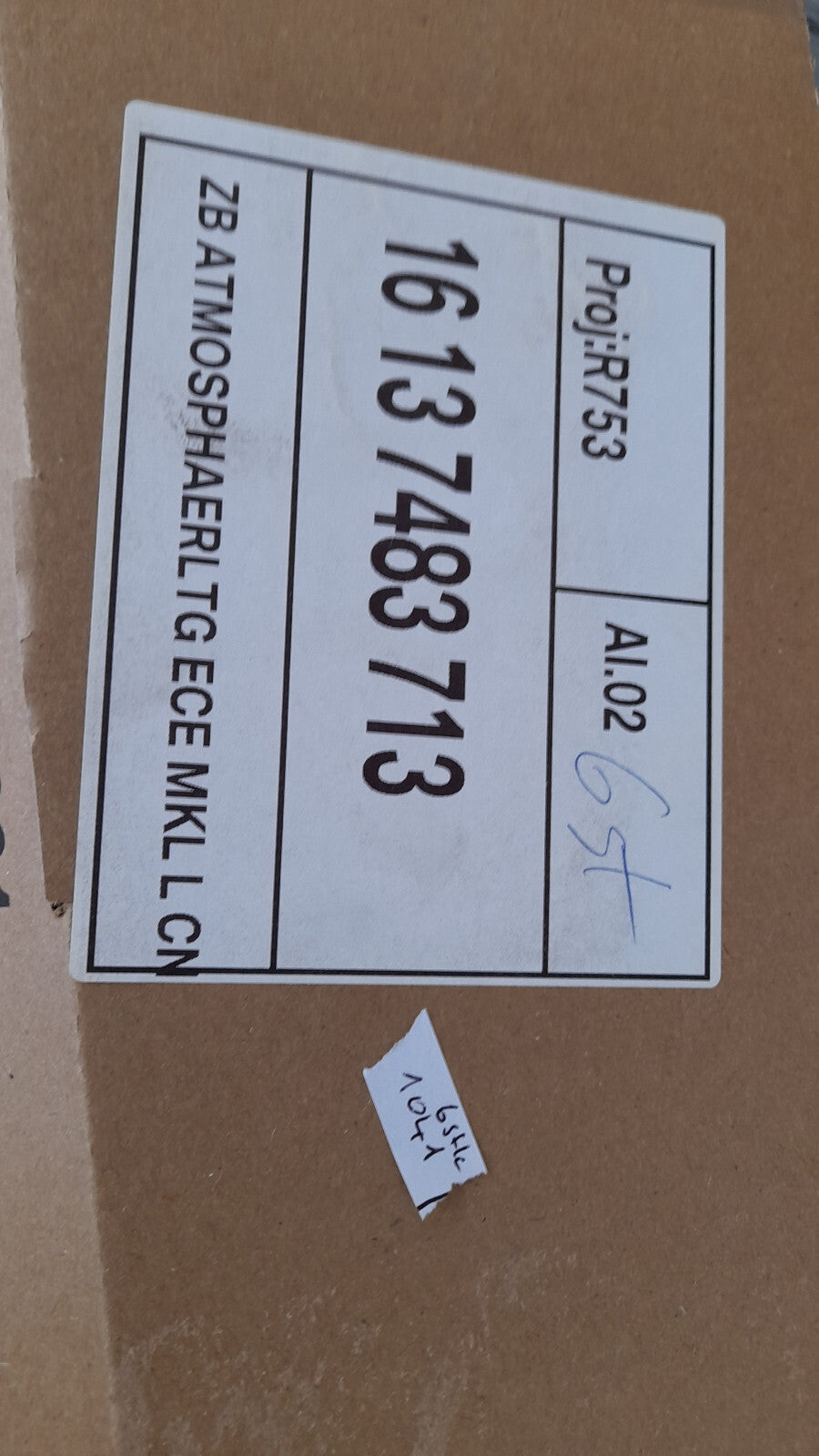 Original BMW 5er 6er G30 G31 G32 F90 Entlüftungsleitung 16137483713