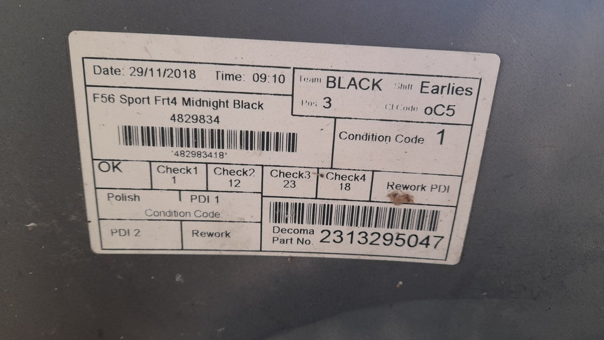Original MINI F56 Sport Vordere Stoßstange 4829834 midnight black, bumper front