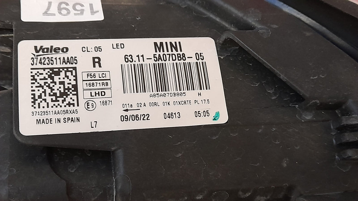 Original MINI F55 F56 F57 Frontscheinwerfer LED Facelift rechts 5A07DB8