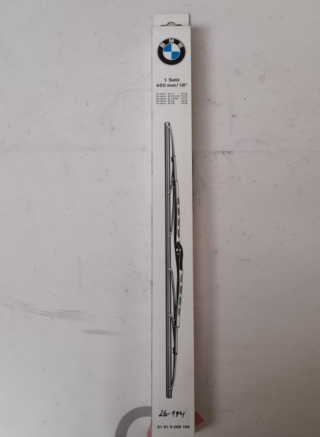 Original BMW E28 Satz Wischerblätter 61619069195 Set of wiper blades