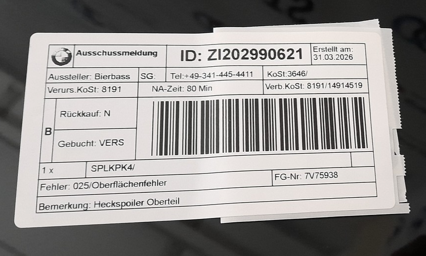 Original MINI Countryman U25 Heckklappen-Spoiler 51625A45FA9 / rear spoiler