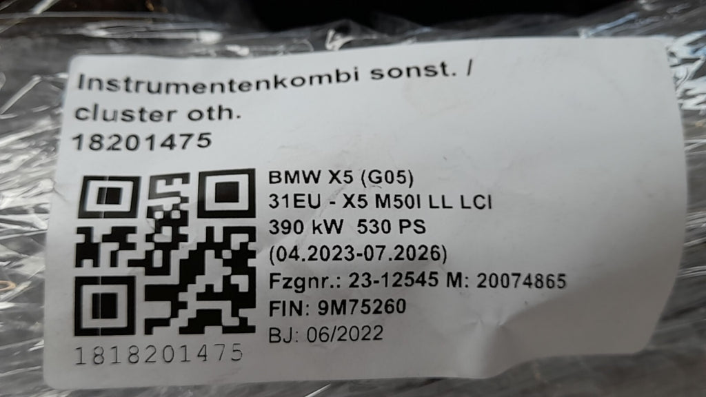 Original BMW X5 G05 X6 G06 X7 G07 XM G09 Curved Display Bordmonitor 5A6D1D8