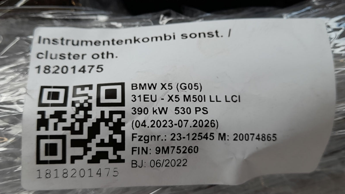 Original BMW X5 G05 X6 G06 X7 G07 XM G09 Curved Display Bordmonitor 5A6D1D8