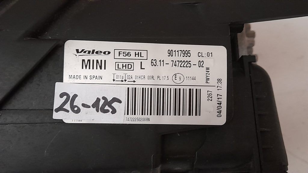 Original Mini COOPER SD Scheinwerfer LED F54 F55 F56 LED 7472225 links Headlight
