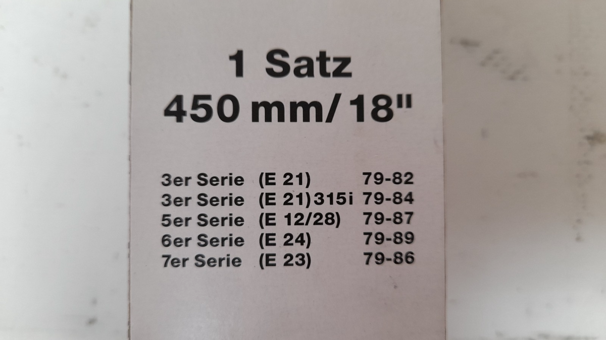 Original BMW E28 Satz Wischerblätter 61619069195 Set of wiper blades