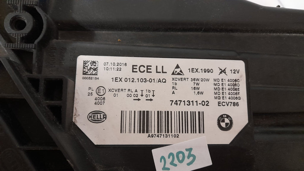 Original BMW 3er F30 F31 Full LED links Scheinwerfer Headlight