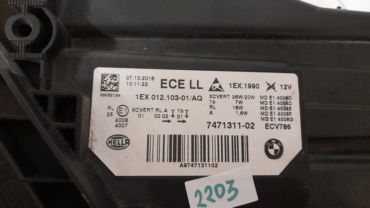Original BMW 3er F30 F31 Full LED links Scheinwerfer Headlight