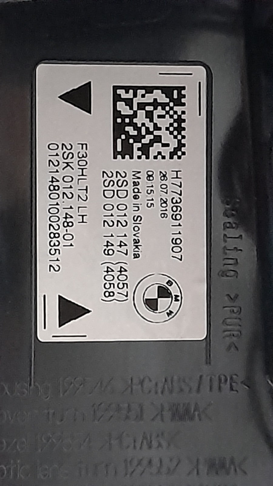 Original BMW 3er F30 LCI Heckleuchte innen links Heckklappe 63217369119