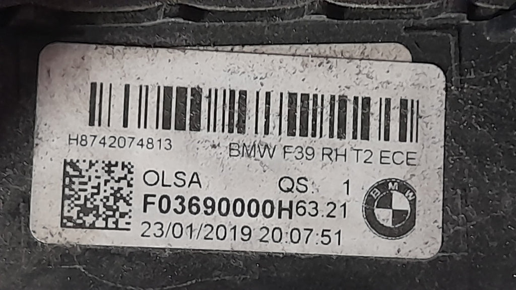 Original BMW X2 F39 Heckleuchte innen rechts Heckklappe 63217465510 LED