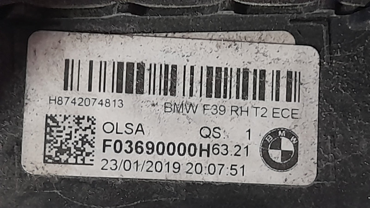 Original BMW X2 F39 Heckleuchte innen rechts Heckklappe 63217465510 LED