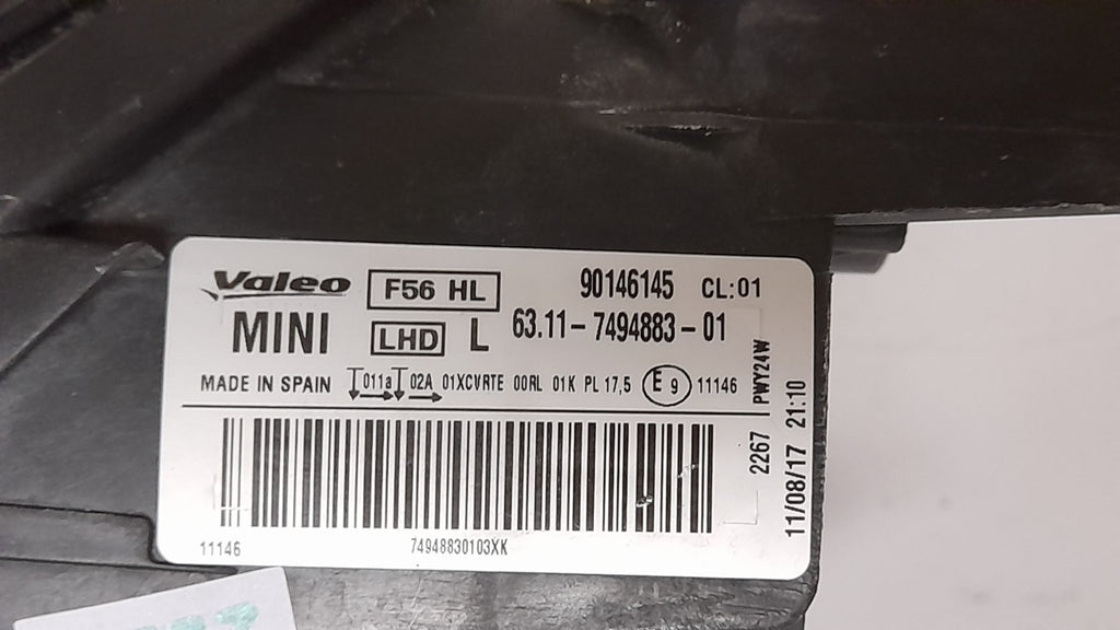 Original MINI F55 F56 VOLL LED 7494883-01 links Scheinwerfer Headlight