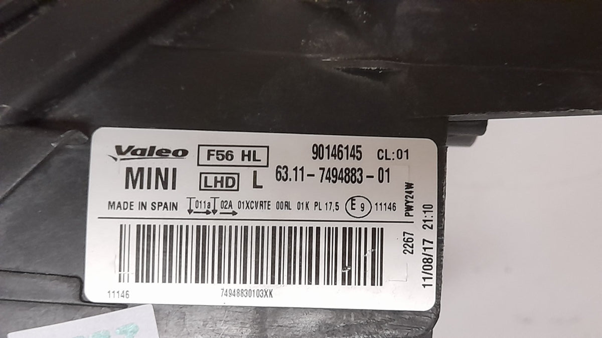 Original MINI F55 F56 VOLL LED 7494883-01 links Scheinwerfer Headlight