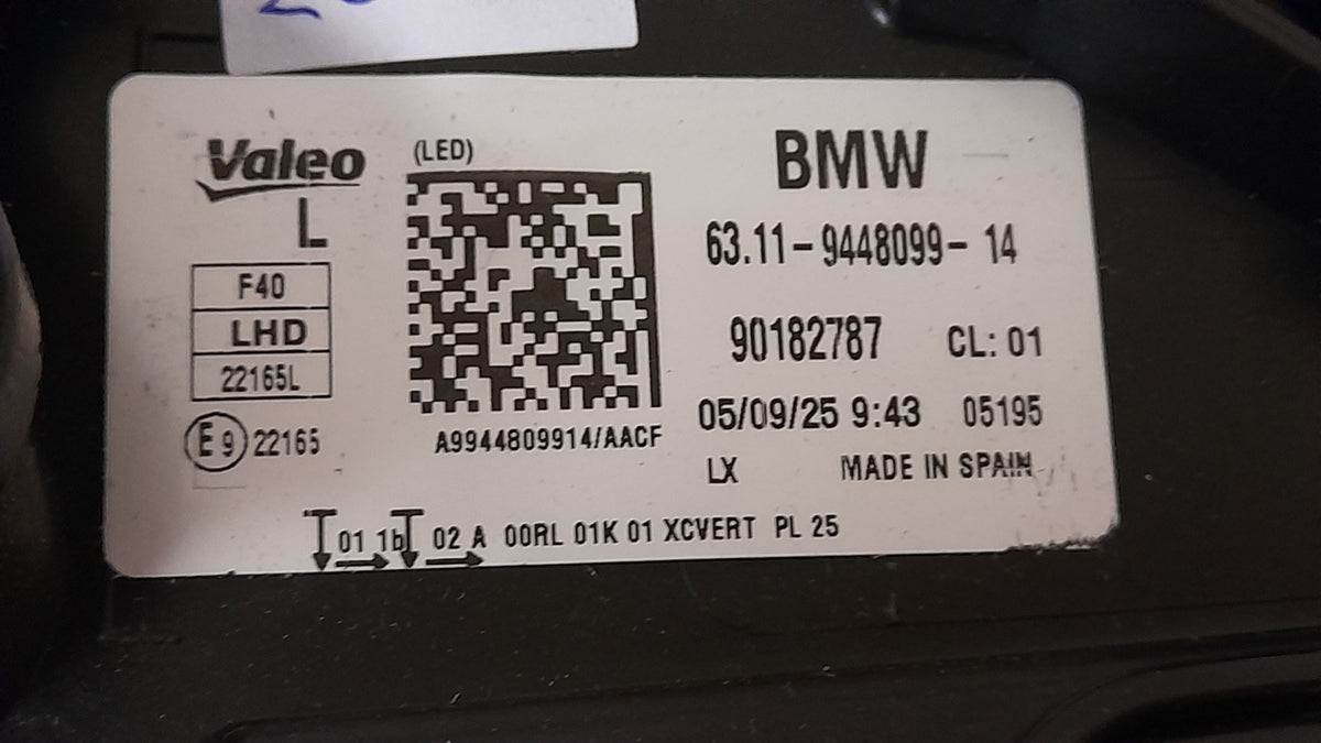 Original BMW 1er F40 9448099 LED links Scheinwerfer Headlight Bi-LED AHL