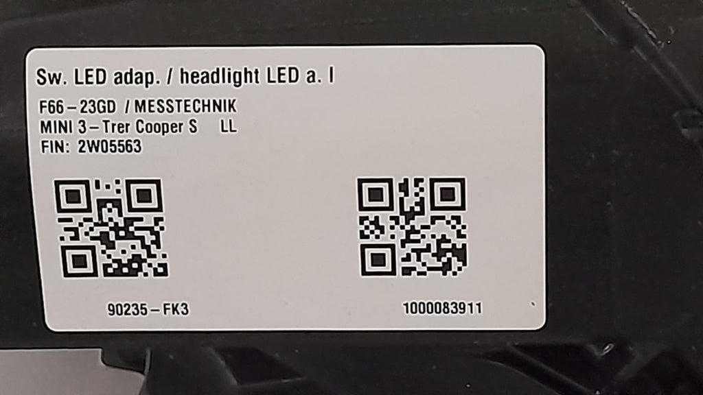 Original US MINI 3-Türer Cooper S F66 Sw. LED adap. links 5A23777 headlight LED