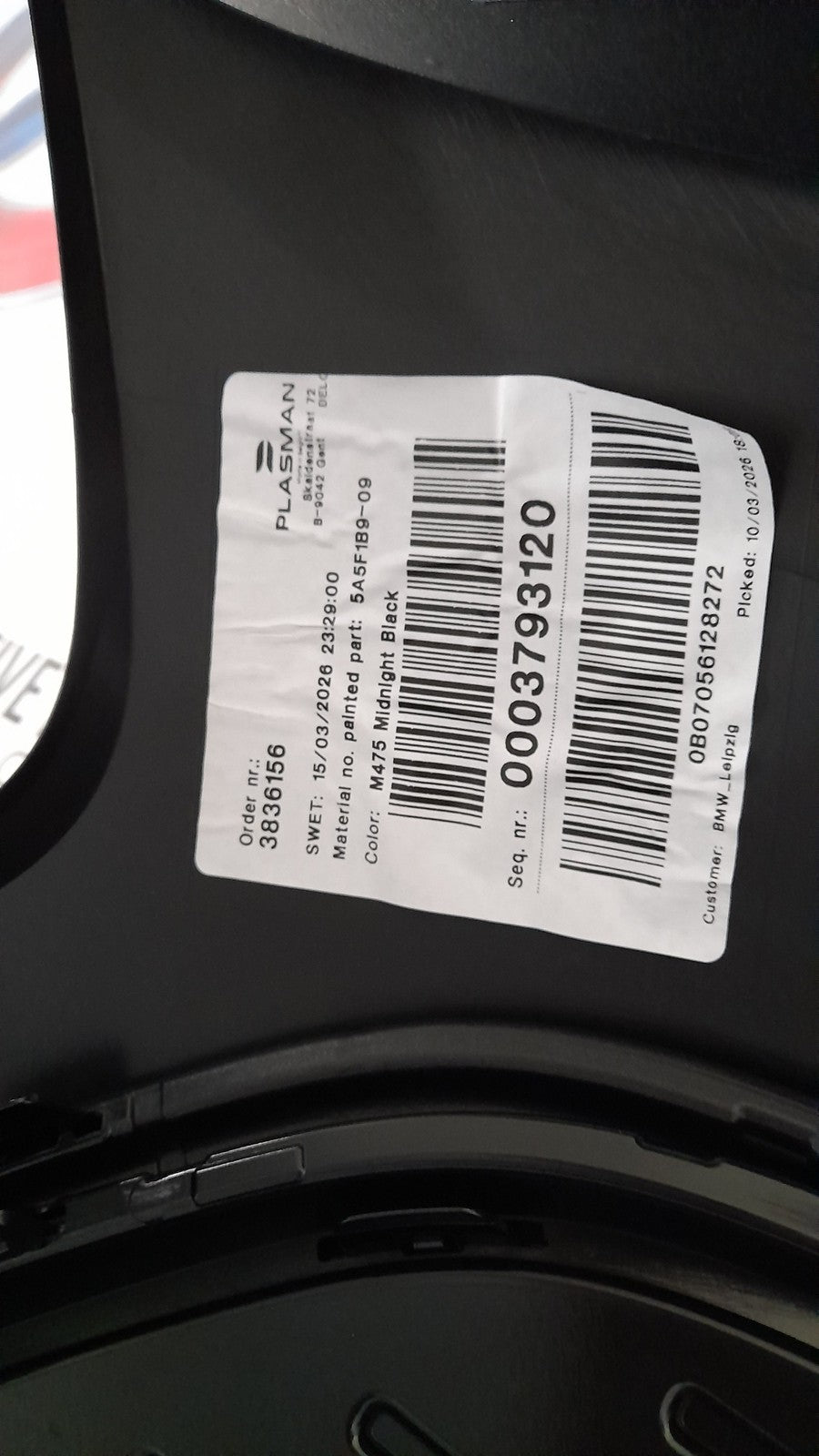 Original MINI Countryman U25 Stoßstange vorne Midnight Black 51115A88BB7