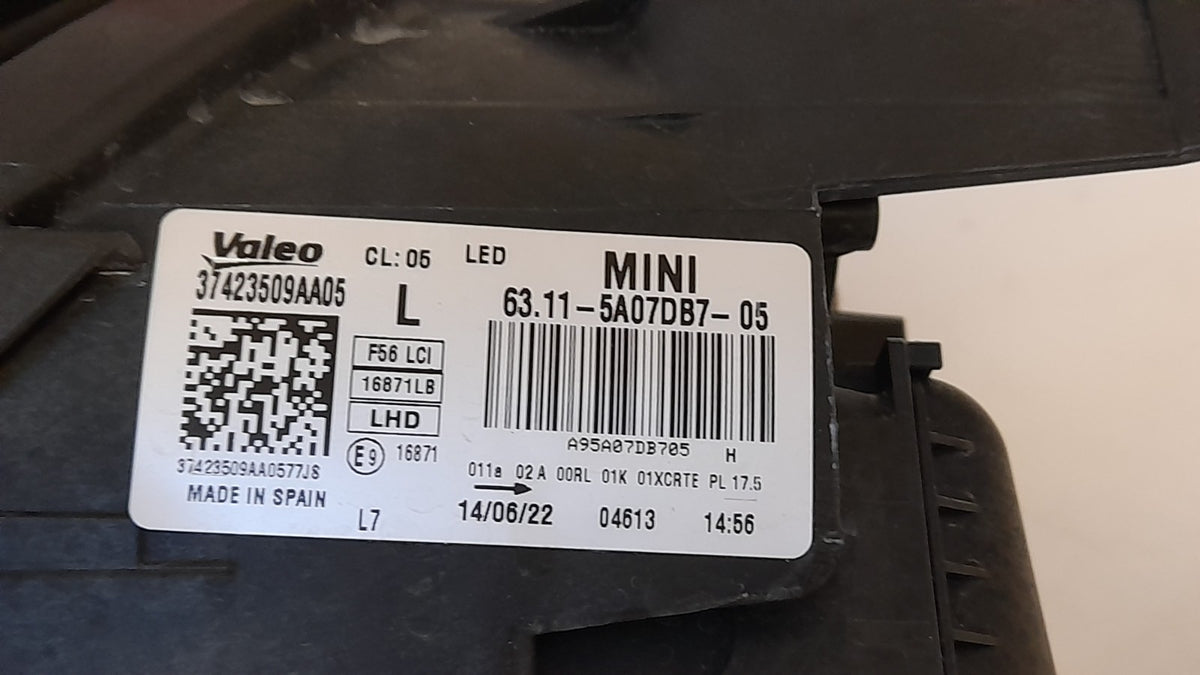 Original MINI F55 F56 F57 Frontscheinwerfer LED Facelift links 5A07DB7