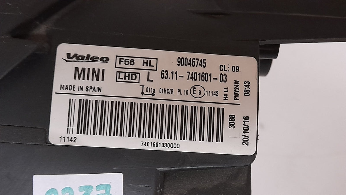 Original MINI F54 F55 F56 F57 7401601 Scheinwerfer Halogen links Headlight