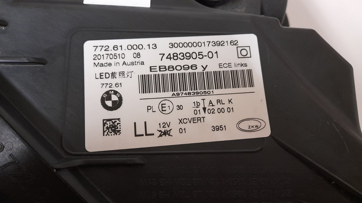 Original BMW 7 G11 G12 7483905 LED links Scheinwerfer Headlight