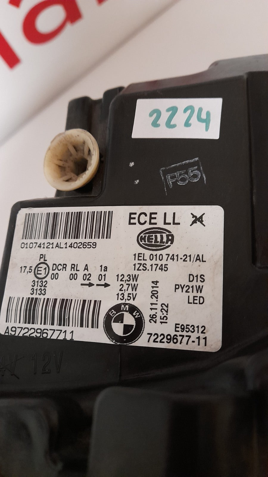 Original BMW 1 F21 F20 7229677-11 Xenon links Scheinwerfer Headlight