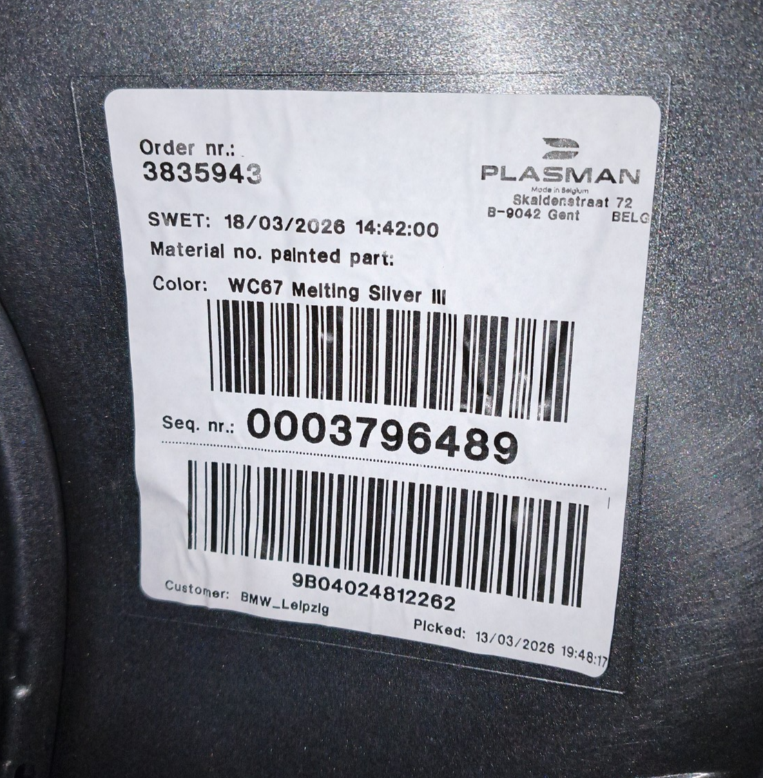 Original MINI Countryman U25 Stoßstange vorne Melting Silver 51115A88BB7