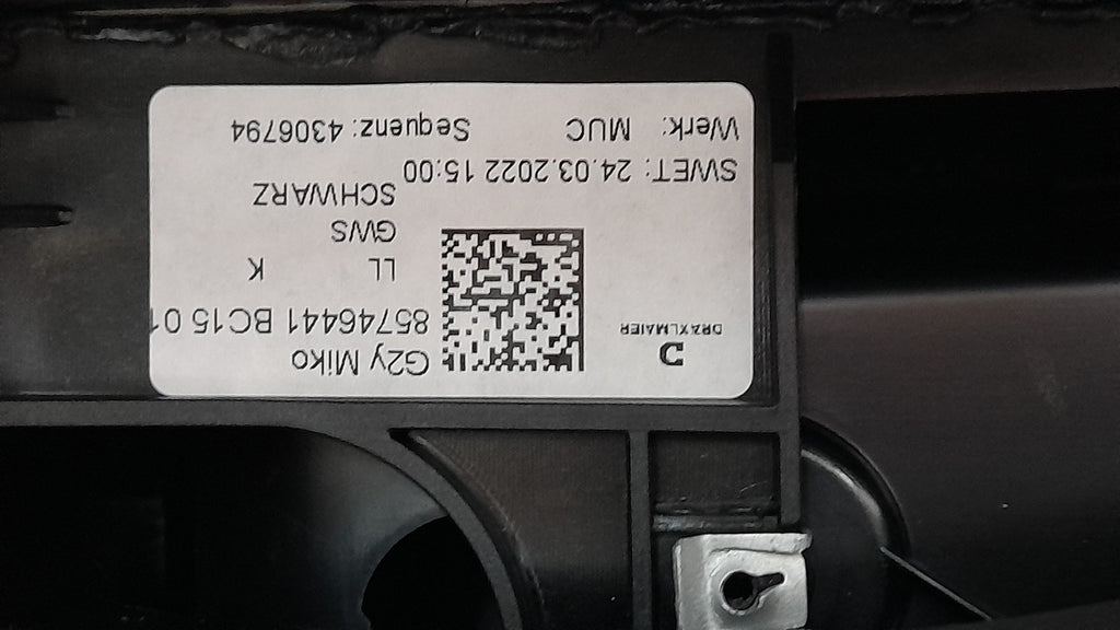 Original BMW 3er G20 G21 Mittelkonsole Wählhebel iDrive Controller 51166996833