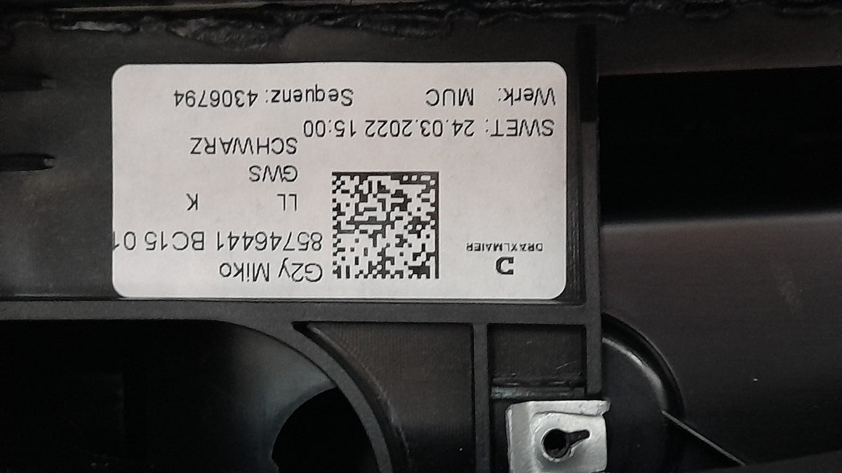Original BMW 3er G20 G21 Mittelkonsole Wählhebel iDrive Controller 51166996833