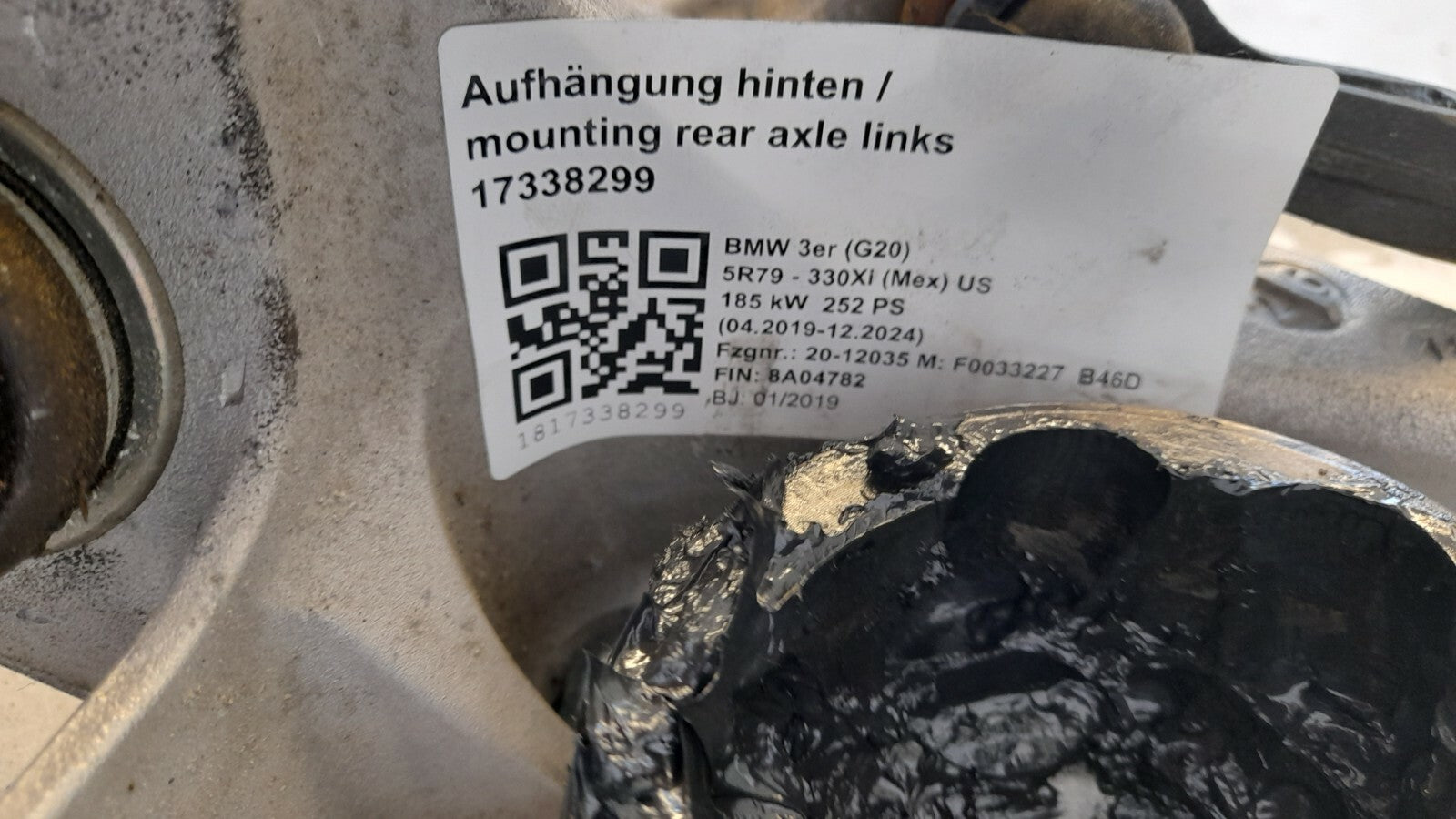 Original BMW 3er G20 G21 Schwenklager Aufhängung Querlenker Hinten Links axle