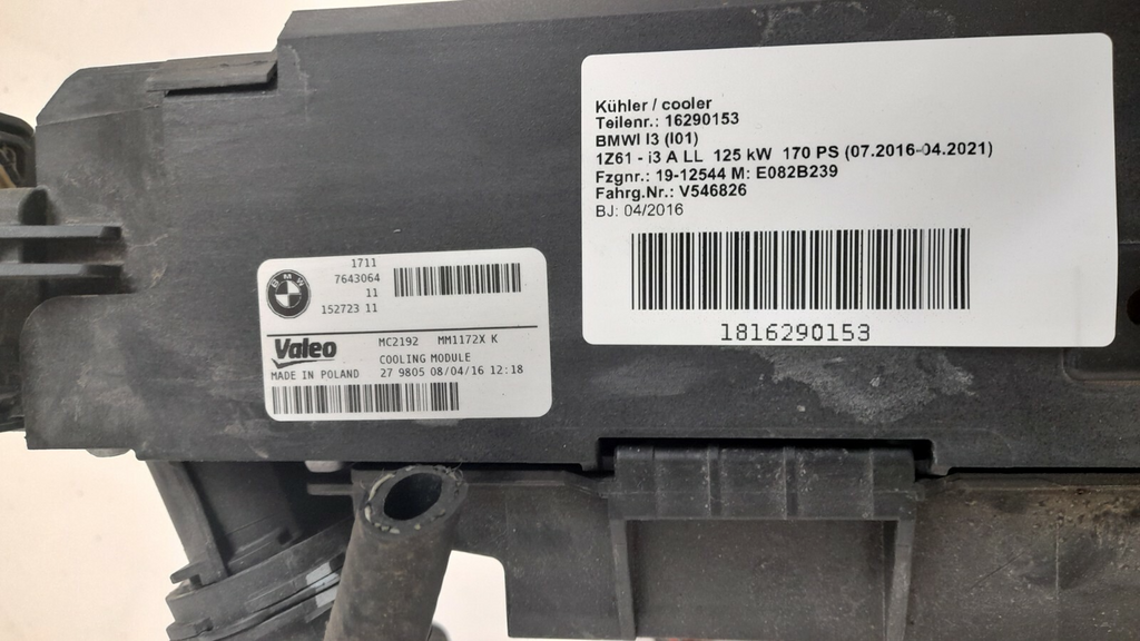 Original BMW i3 (i01) Kühler paket 7600511 radiator set  8642143 Lüfter fan 350W [749]