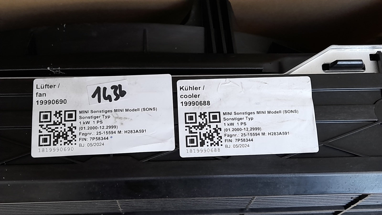 Original Mini U25 MINI Countryman C Kühlerpaket Kühlerlüfter Ventilator RL