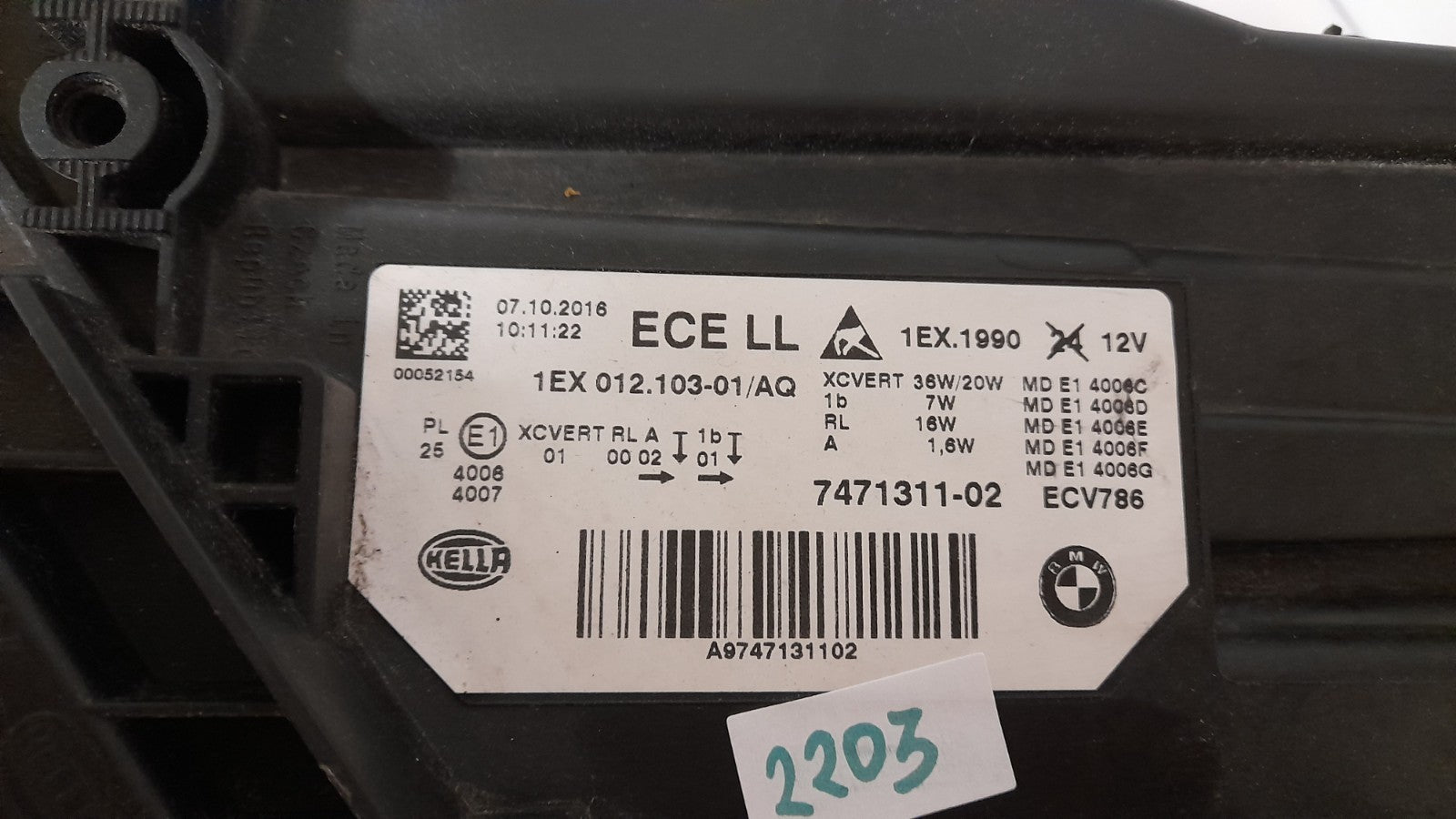 Original  BMW 3er F30 F31 7471311 Full LED Links Scheinwerfer Headlight