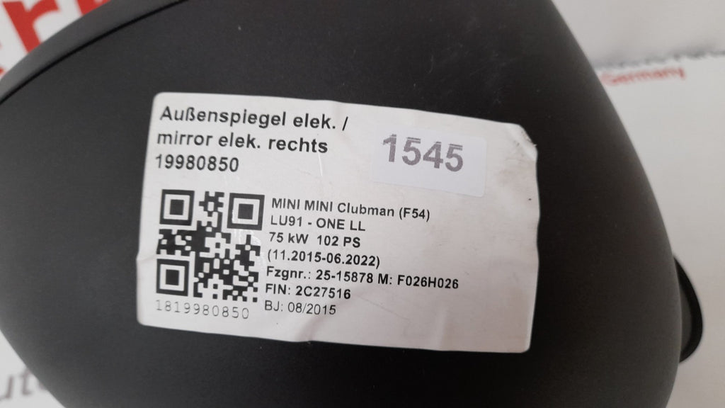 Original Mini Clubman F54 One Außenspiegel rechts, MINI mirror right [190]