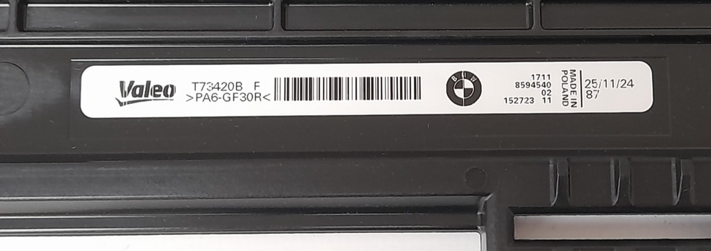 Orginal BMW 3 G20 Untere Motorkühlerabdeckung 17118594540