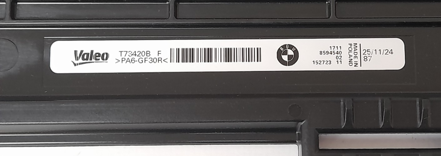 Orginal BMW 3 G20 Untere Motorkühlerabdeckung 17118594540
