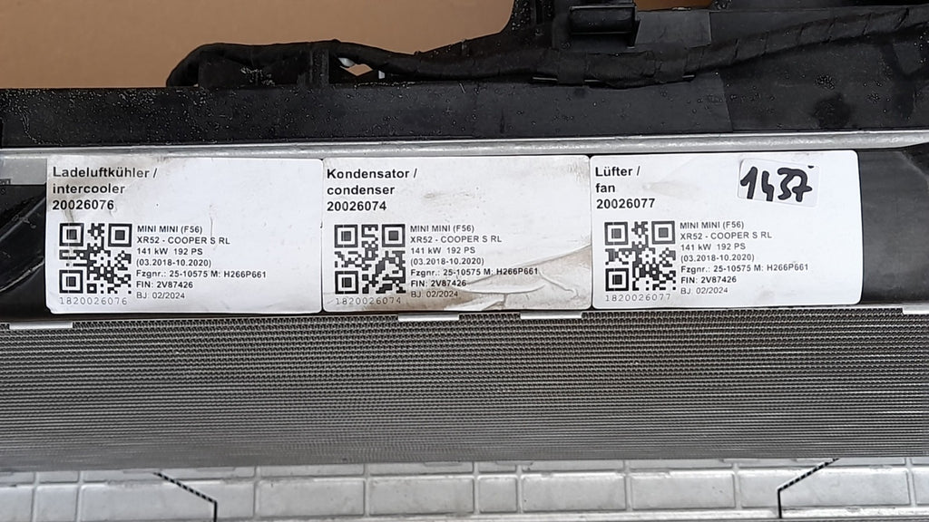 Original Mini COOPER S 141 kW 192 PS Kühlerpaket Kühlerlüfter cooler Kondensator