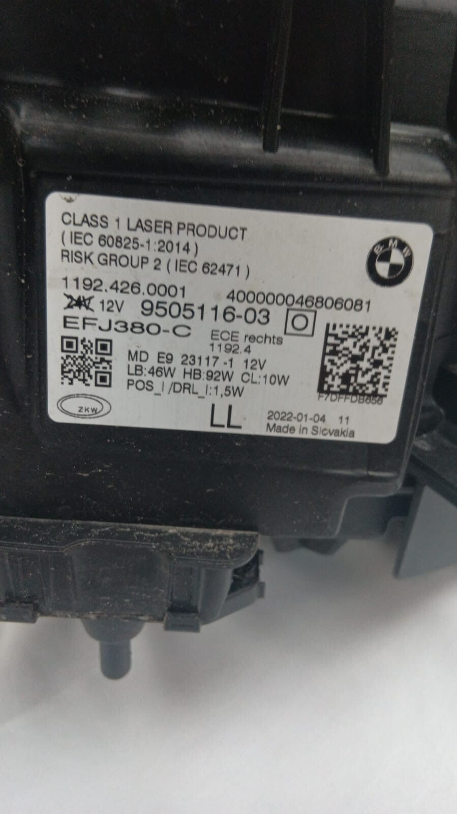 Frontscheinwerfer BMW 4 G22 9505116-03 Laser Rechts Scheinwerfer Headlight
