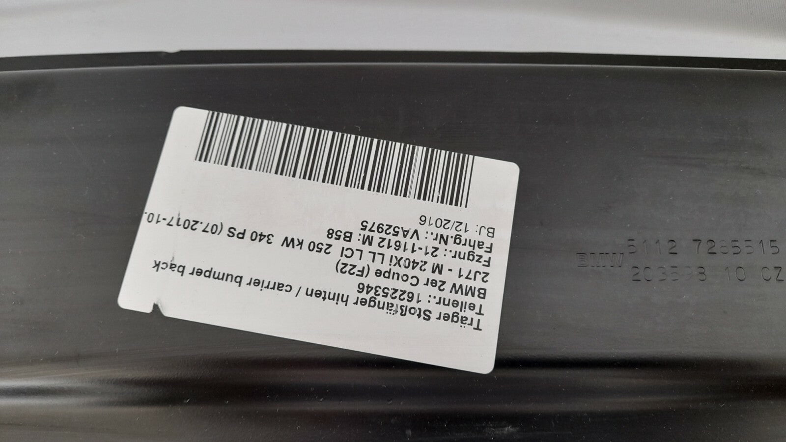 BMW 2er M240xi Sport F22 Coupe Träger Querträger hinten 7285515 carrier bumper