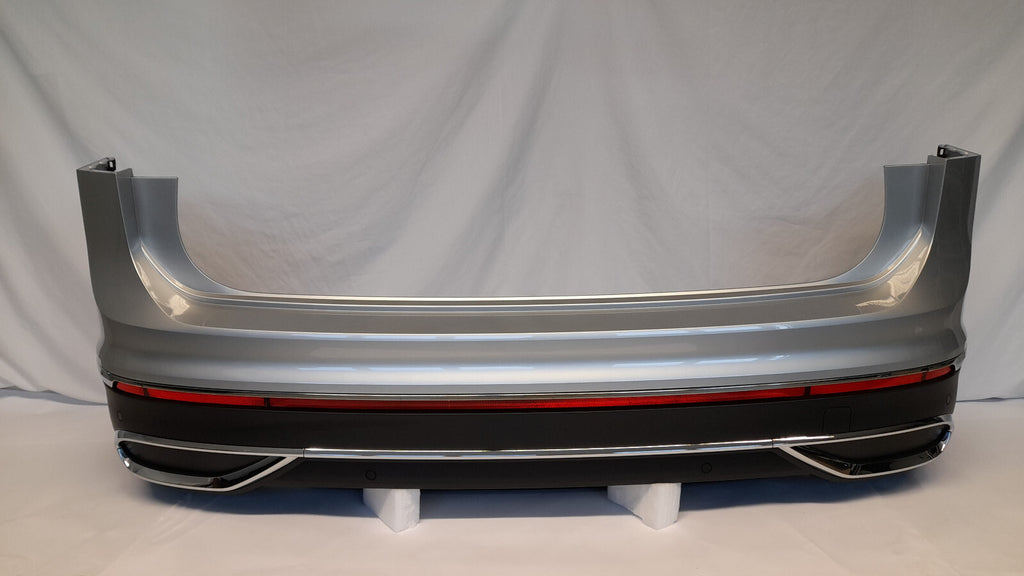 Original VW Tiguan AX1 Facelift Stoßstange Stoßfänger hinten Reflexsilber 6x PDC